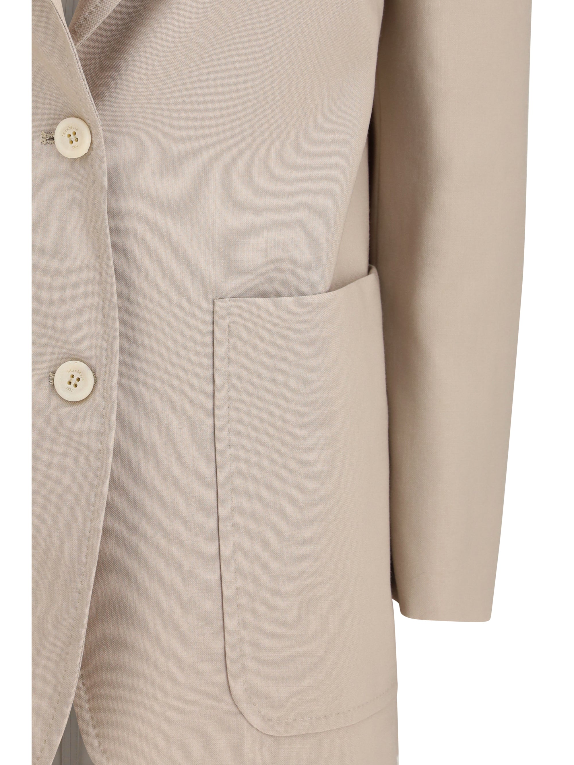 MAX MARA 36 single-breasted wool-blend blazer