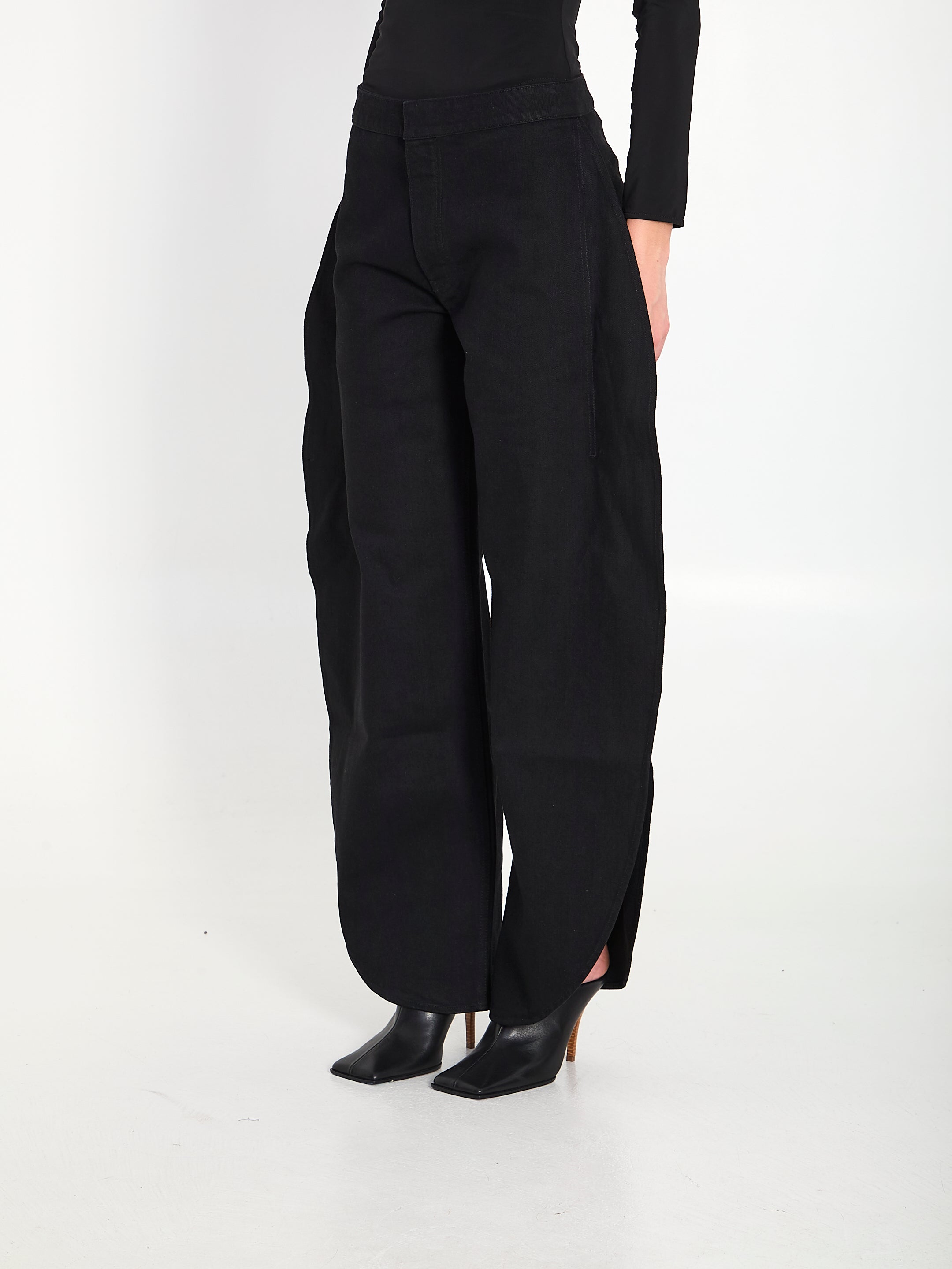 ALAIA 36 petals denim jeans