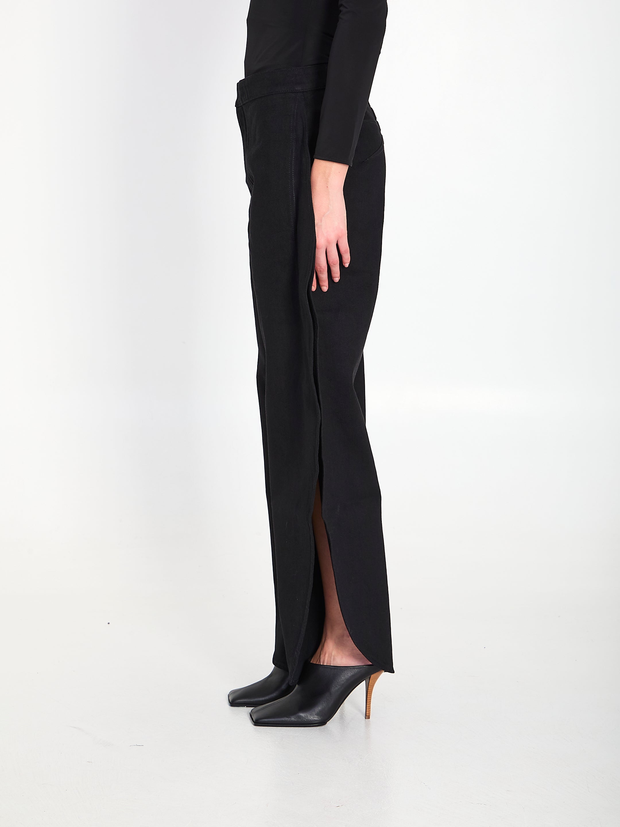 ALAIA 36 petals denim jeans