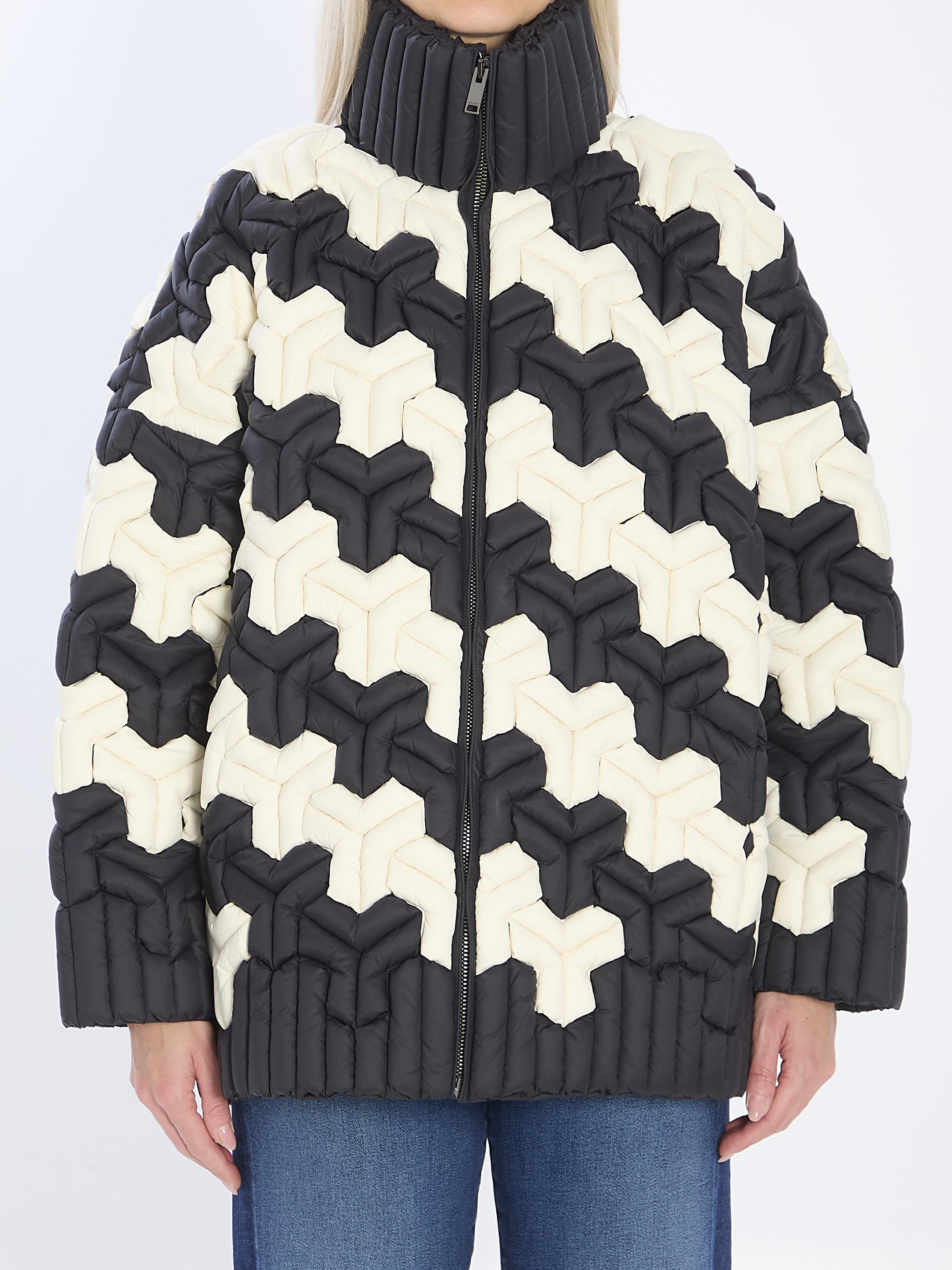RAXXY S black and white puffer jacket