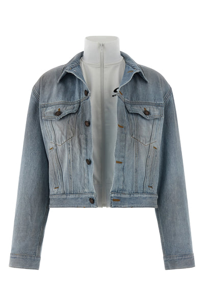 stonewashed cotton denim jacket