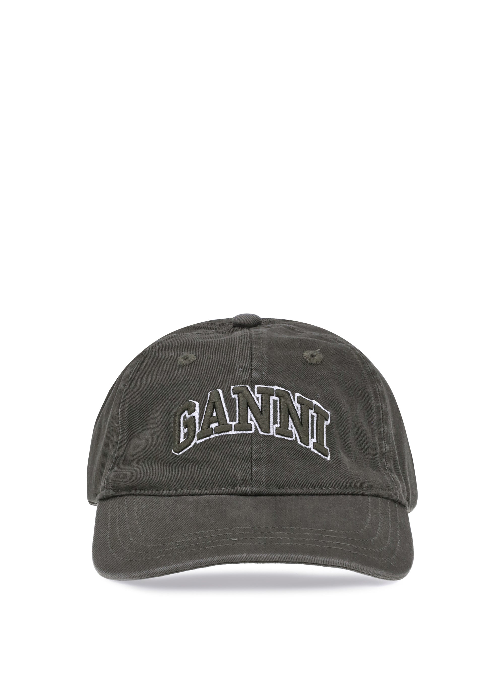 GANNI OS logo baseball cap