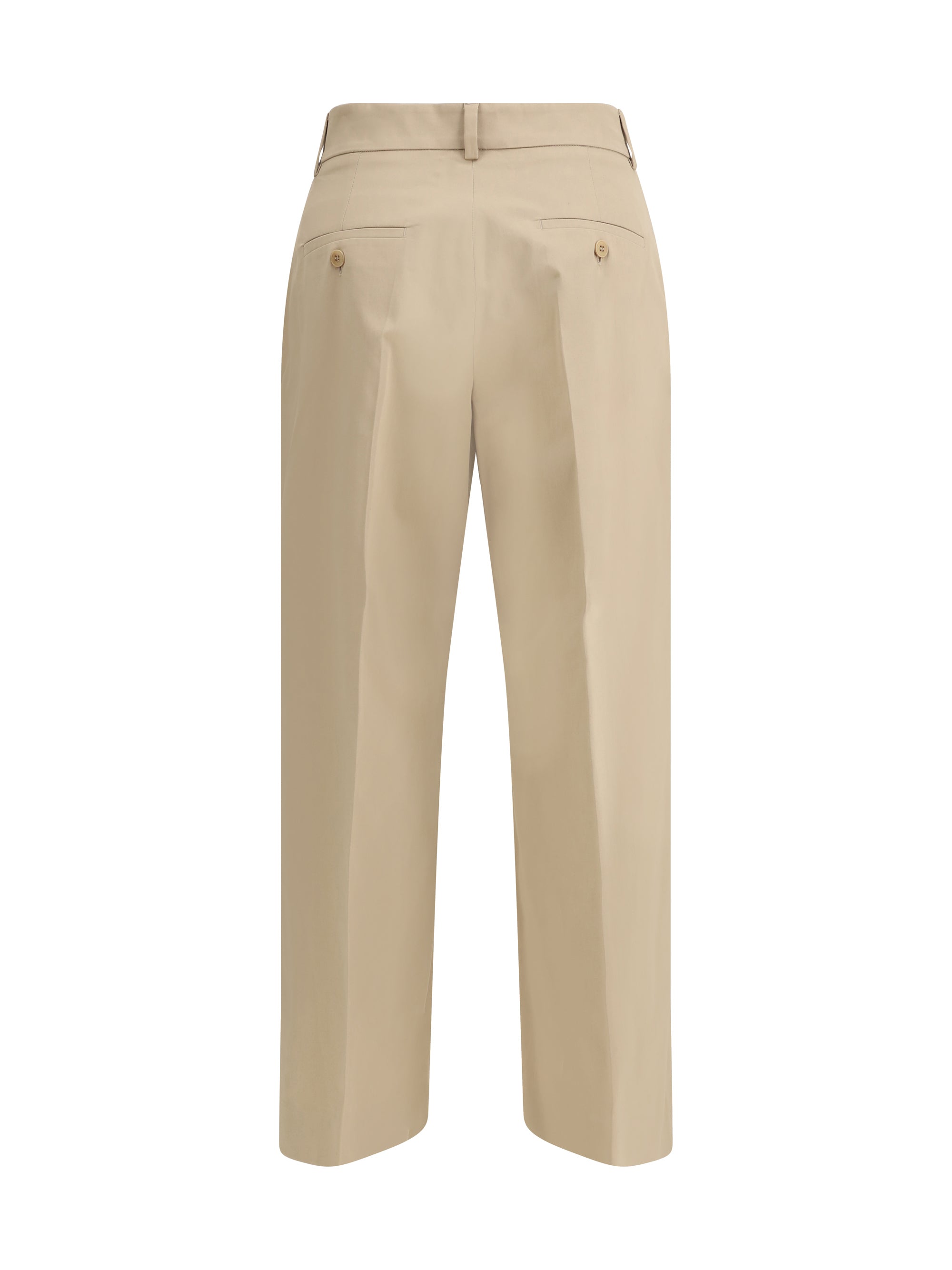 MAX MARA WEEKEND 34 urial cropped trousers in cotton satin