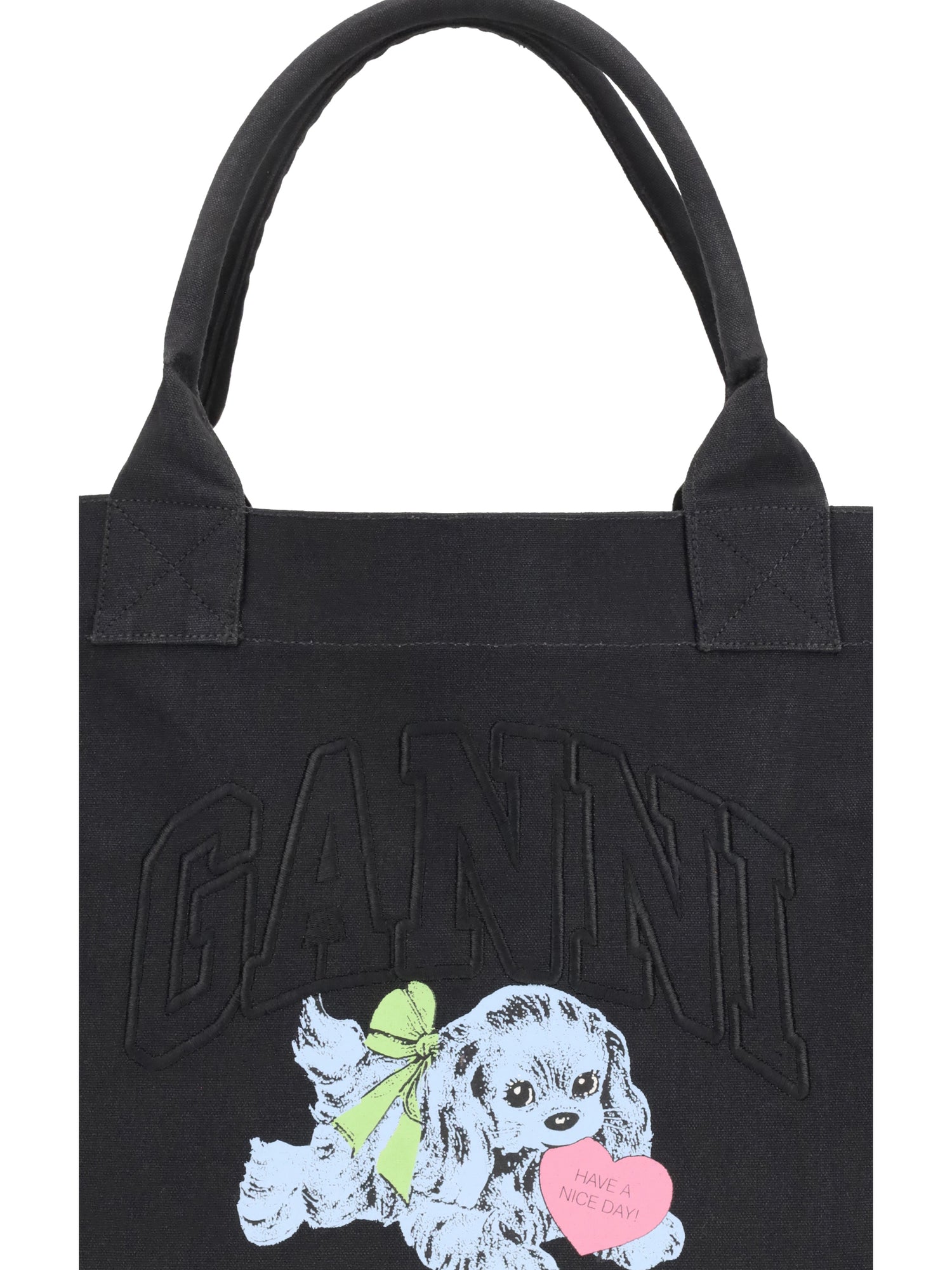 GANNI OS xxl puppy tote bag