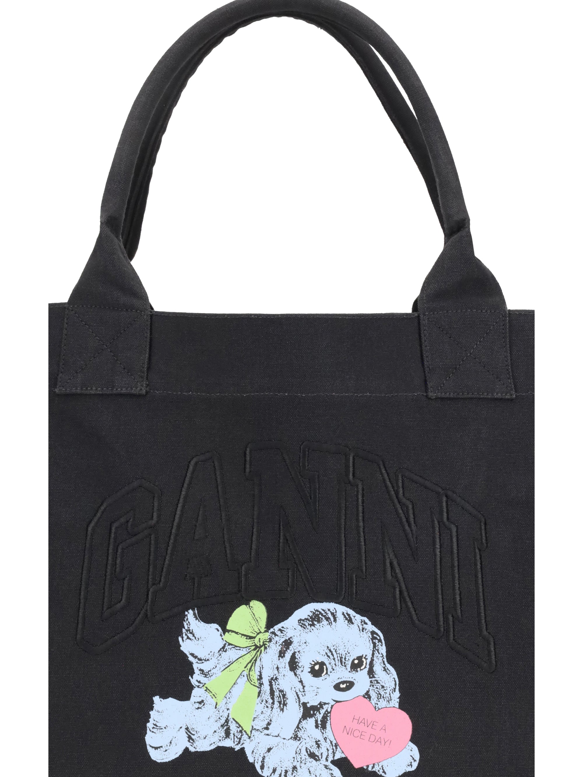 GANNI OS xxl puppy tote bag