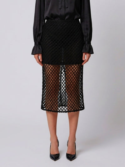 pencil skirt in mesh