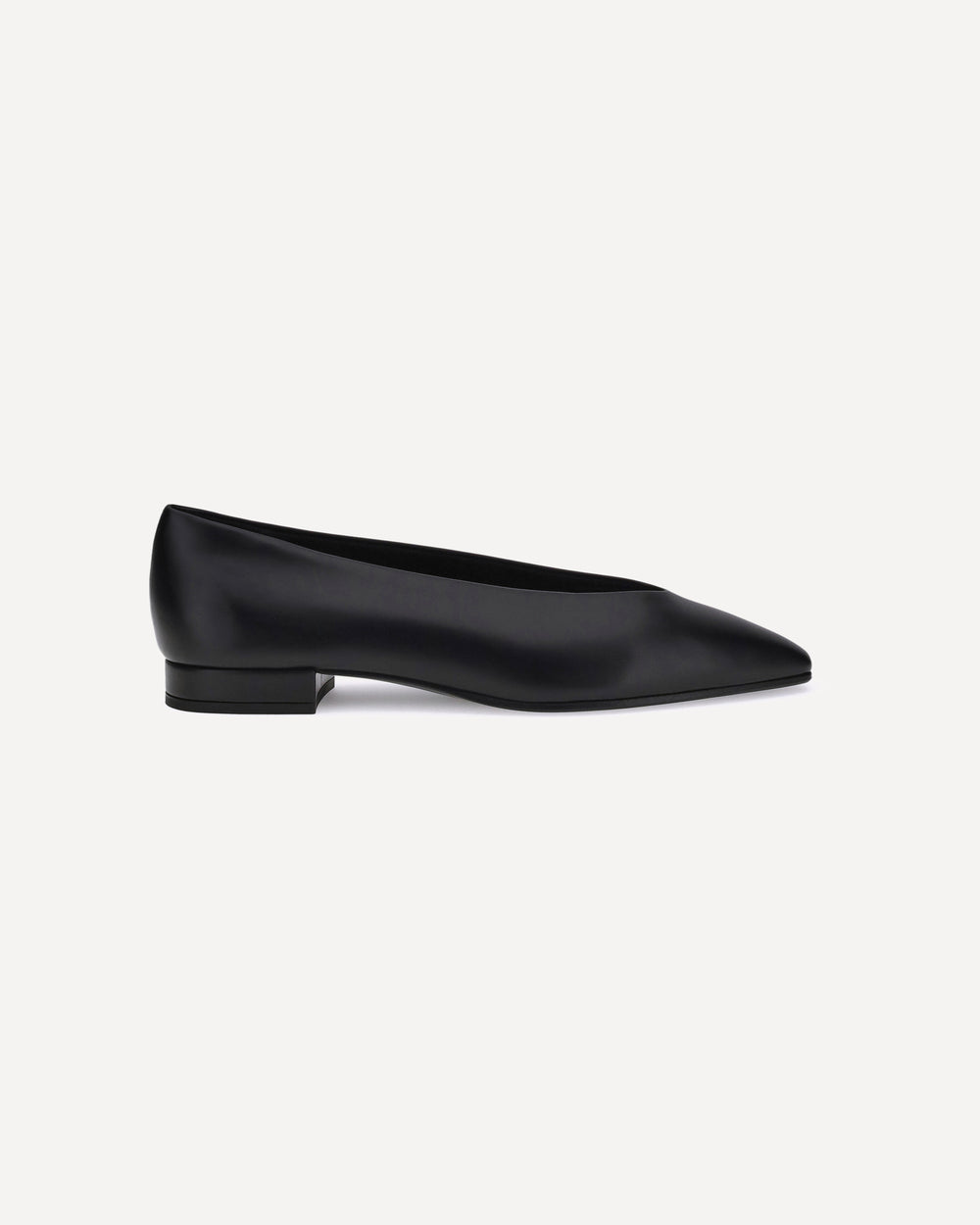Loro Piana Leather Ballerinas Black