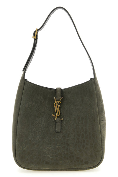 micro le 5 à 7 shoulder bag in hammered nubuck leather