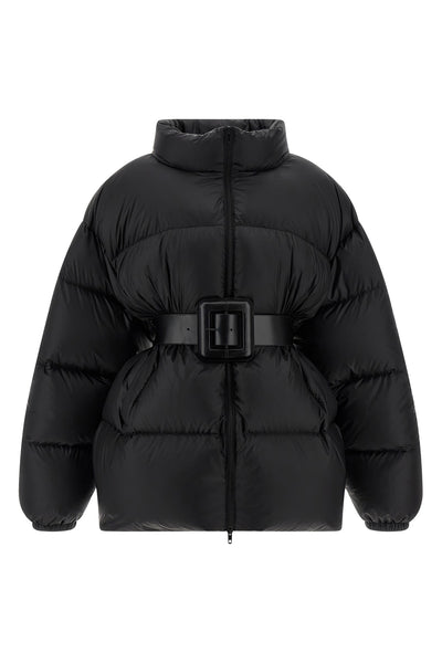 hourglass short down jacket in light technical fabric quilted and duck feather
