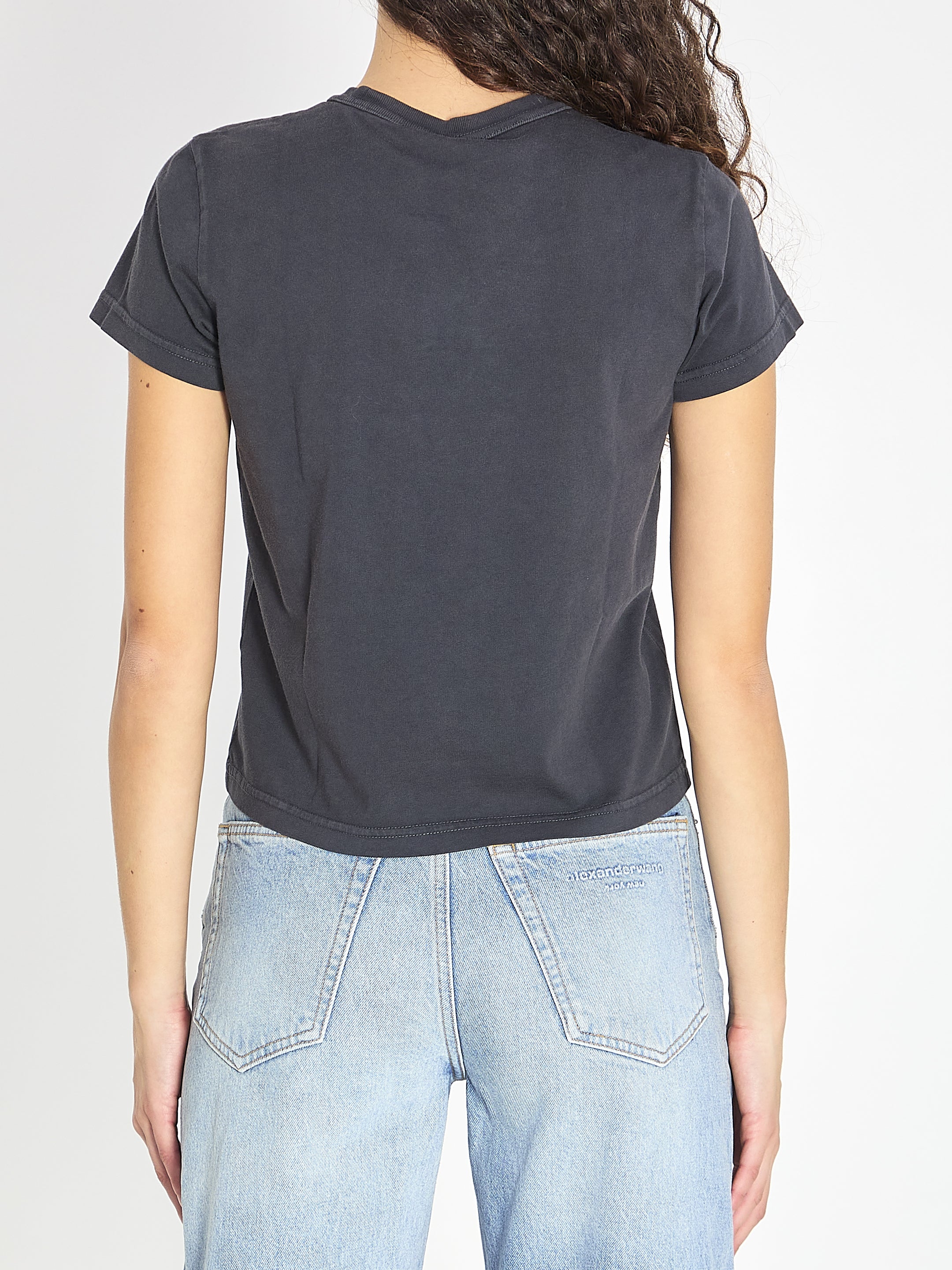 ALEXANDER WANG M t-shirt with logo and rhinestones