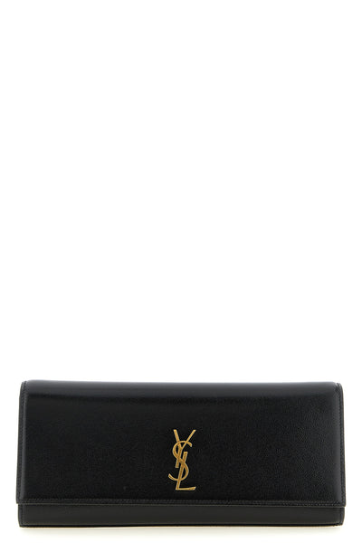 kate grain de poudre leather clutch