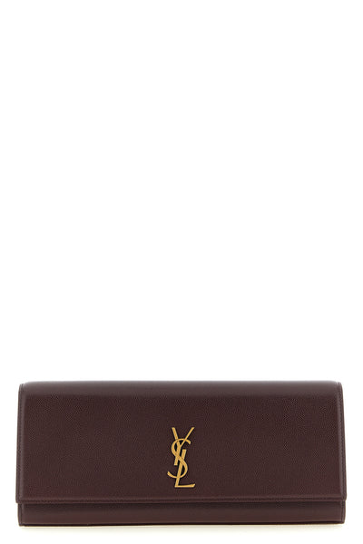 kate grain de poudre leather clutch
