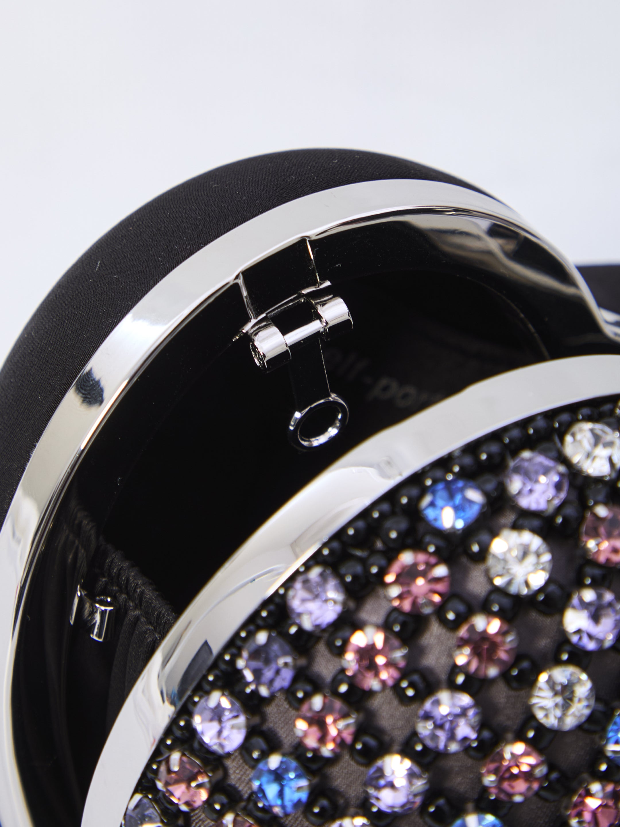 SELF PORTRAIT OS multi crystal heart clutch bag