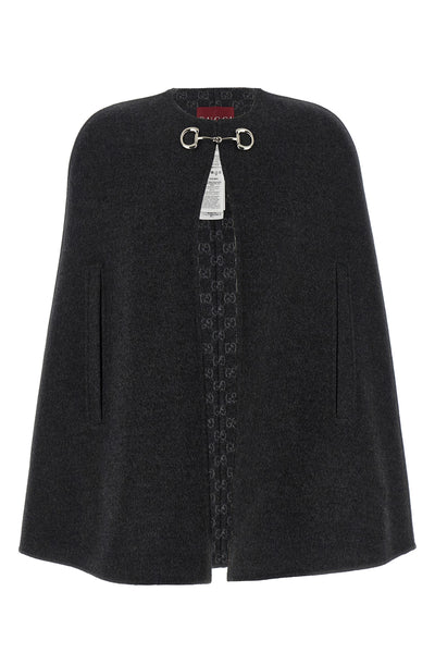 solid color wool and silk cape