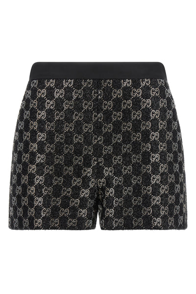 gucci shorts redefine evening elegance through a high-waisted tailored silhouett