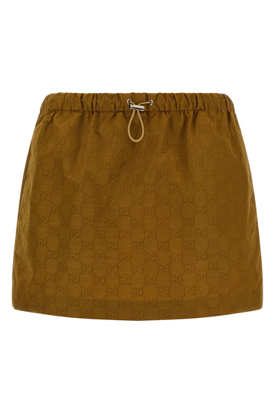 mini skirt in canvas gg all over