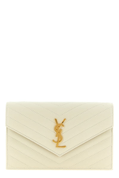 envelope clutch bag in grain de poudre leather