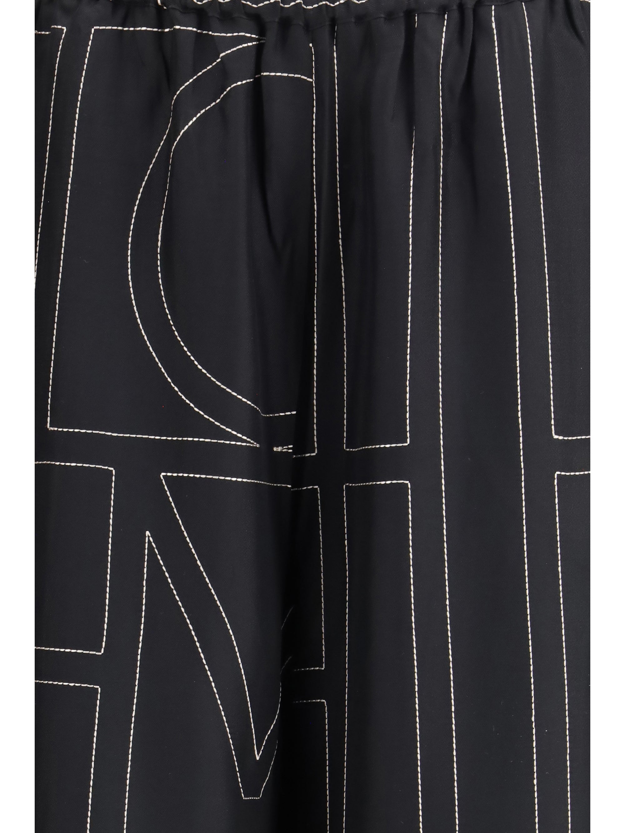 TOTEME 34 monogram silk pants