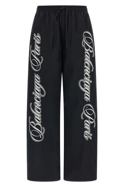 reversible pants in nylon tracksuit canvas and dry fleece