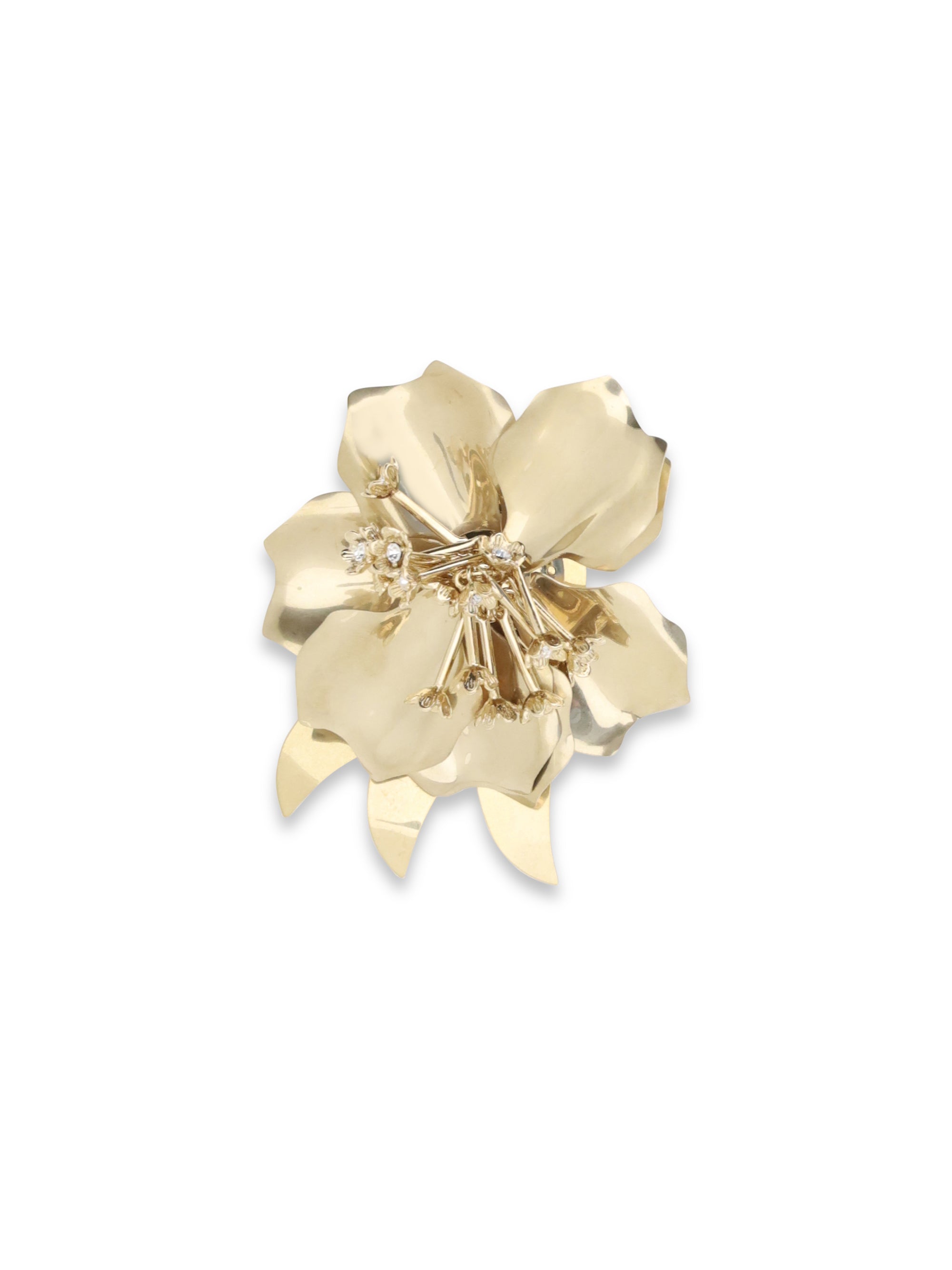 MIU MIU OS metal brooch with crystals