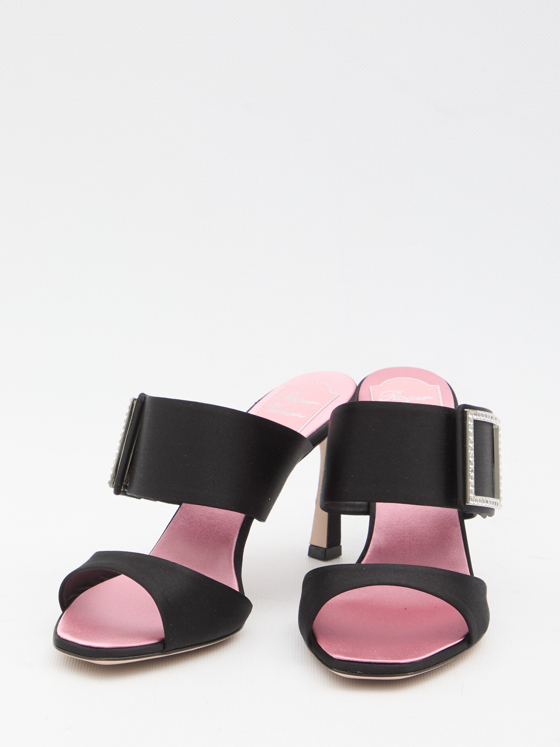 ROGER VIVIER 36 trompette satin mules