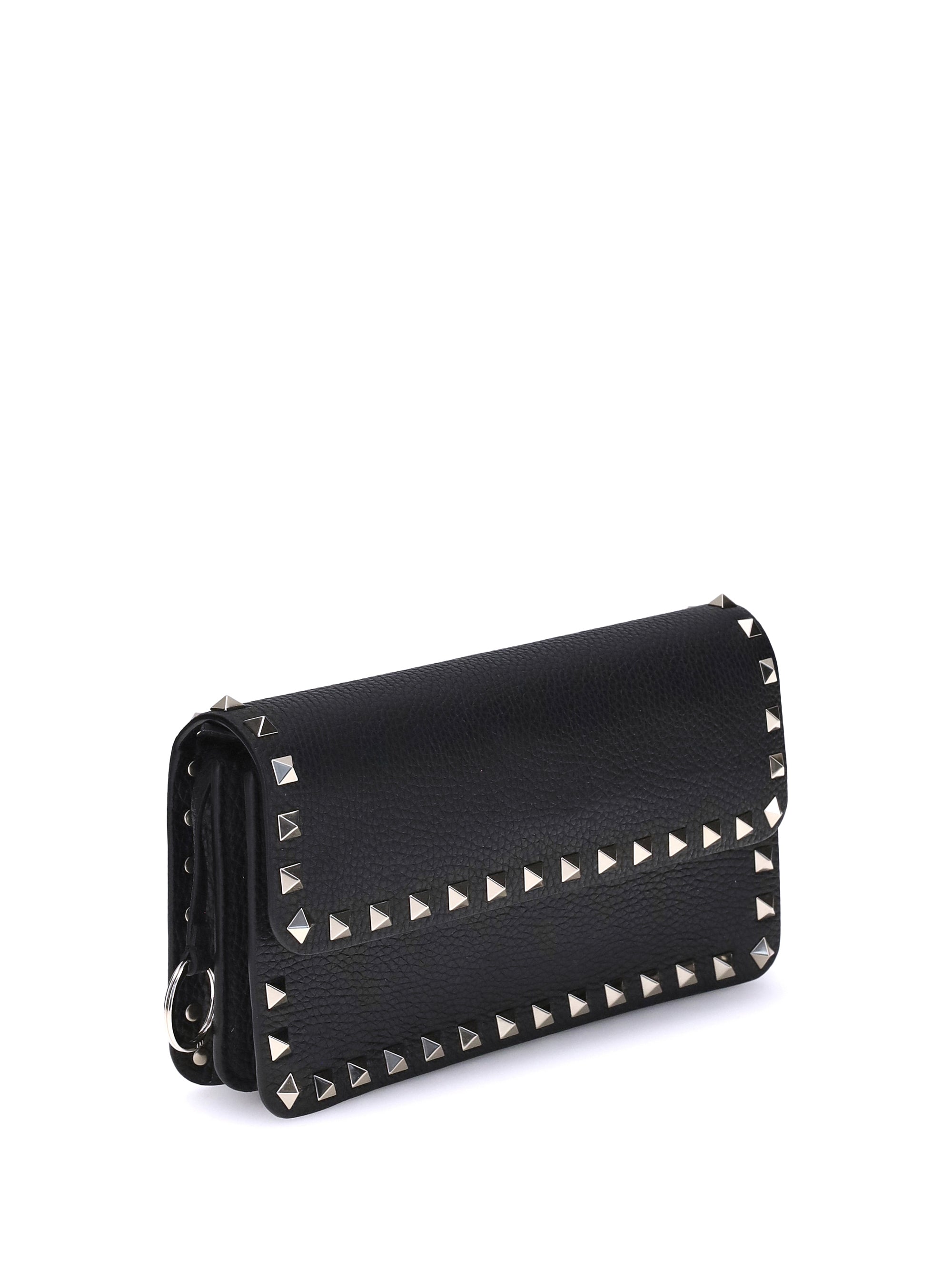 rockstud pochette with chain