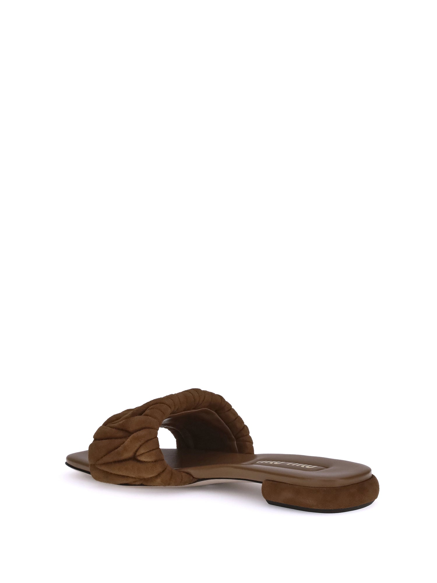 MIU MIU 40 matelassé nappa leather sandals
