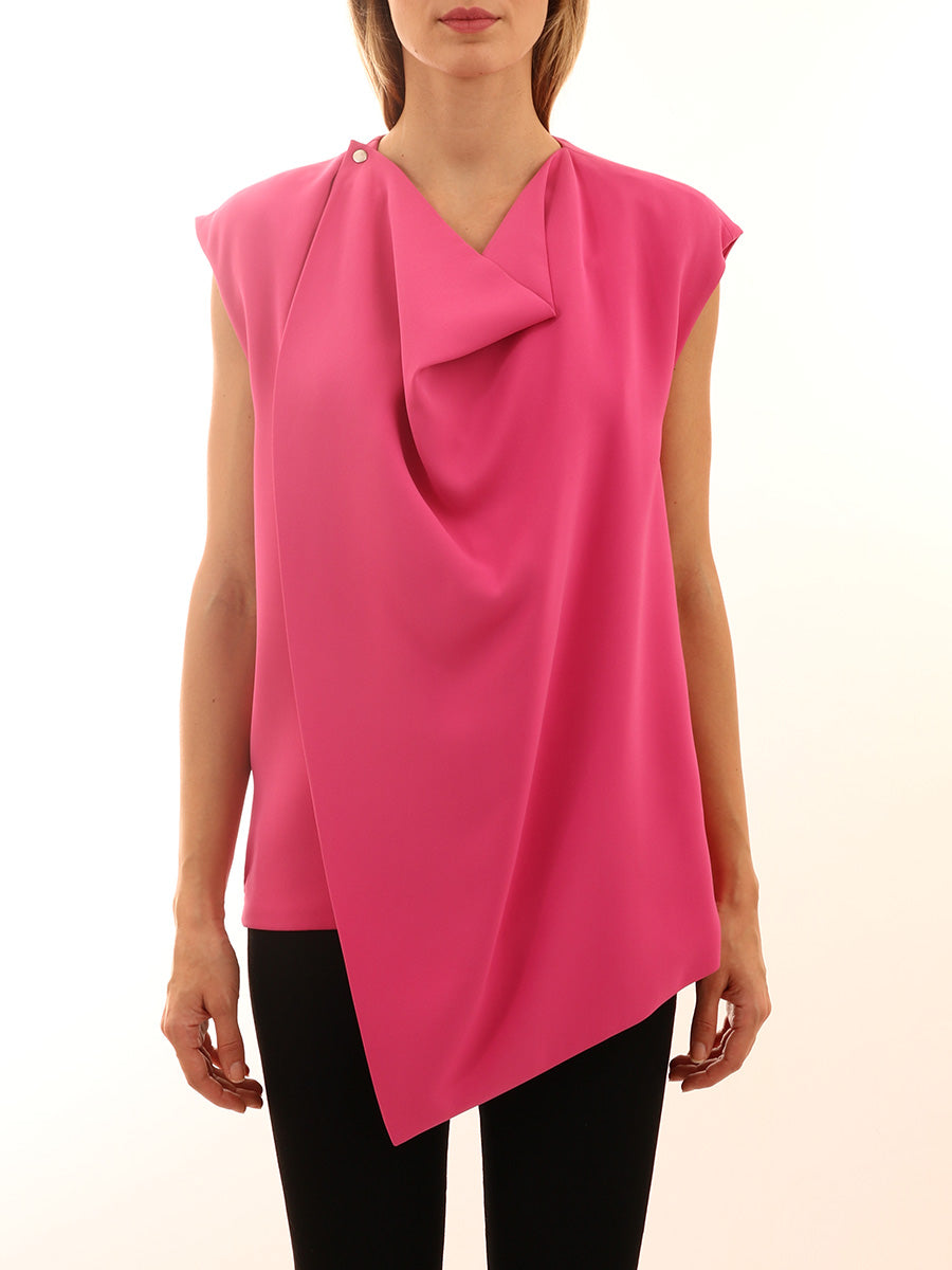 CELINE 38 fuchsia silk top