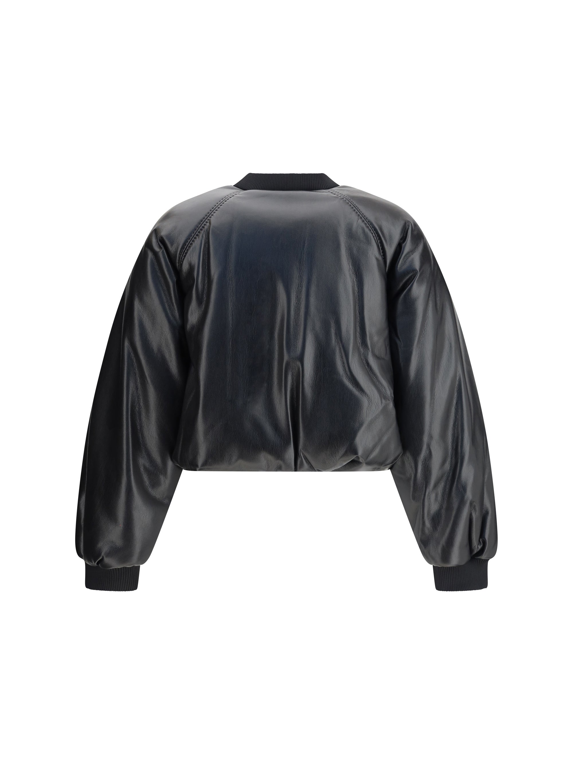 PINKO M cropped bomber with a leather-effect
