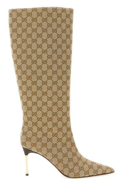 bombshell boots in light and structured gg fabric
