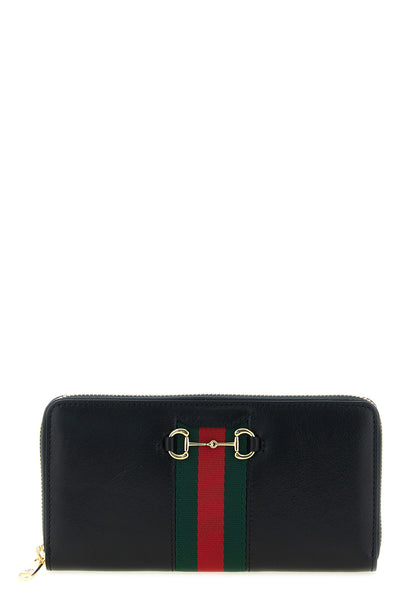 gucci horsebit web leather wallet