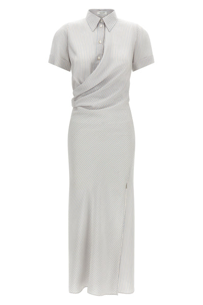 long striped silk dress