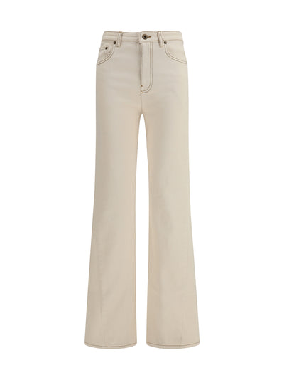 high-waisted bootcut jeans