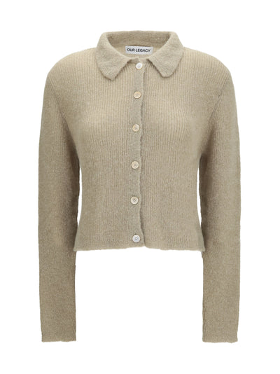 polo collar sweater with buttons