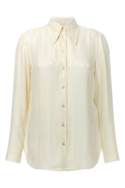 the gucci shirt defines contemporary tailoring through a fluid and luminous silh