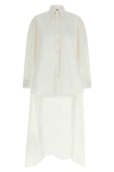 silk poplin and cotton organza shirt