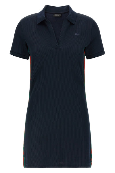 guccis polo web mini dress redefines sportswear codes through a contemporary