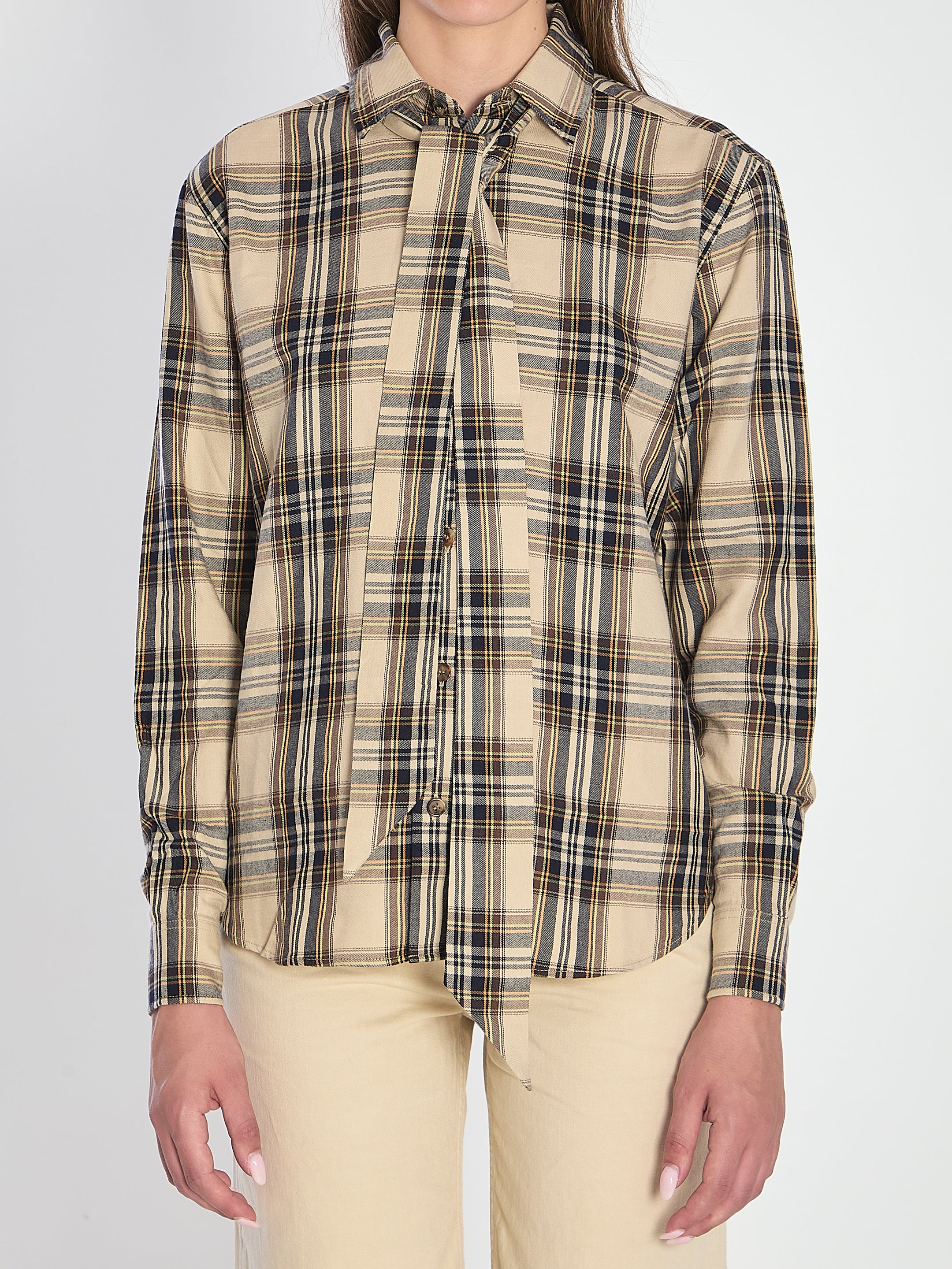 SAINT LAURENT M lavallière cassandre shirt