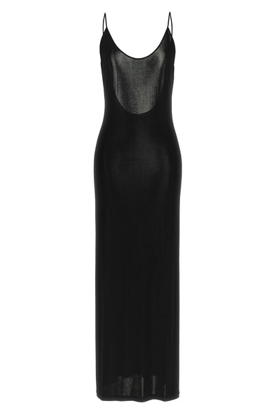 the saint laurent black long dress exemplifies the maisons mastery in sensual a