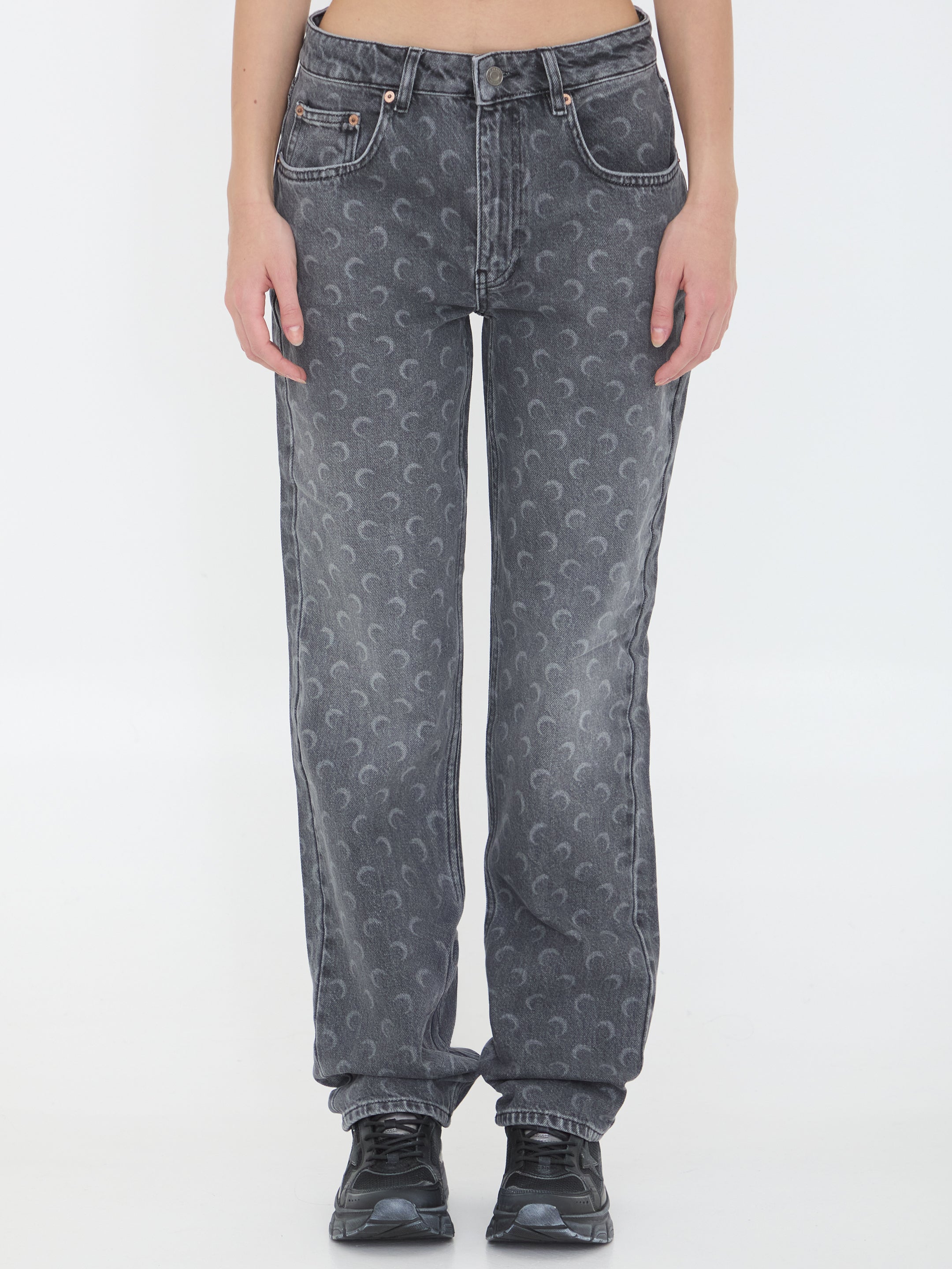 MARINE SERRE 36 laser moon grey jeans