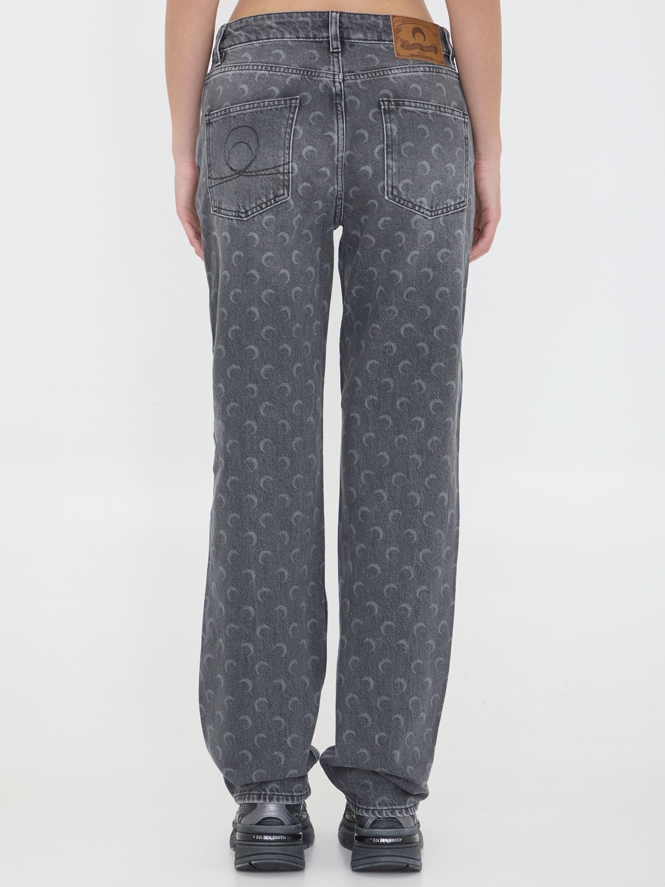 MARINE SERRE 36 laser moon grey jeans