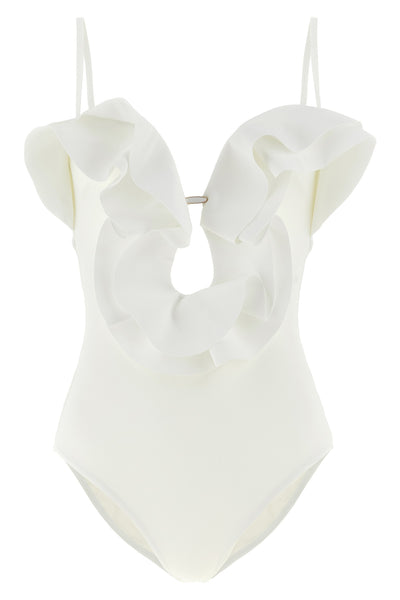 the zimmermann solstice one-piece swimsuit defines a new bathing silhouette th