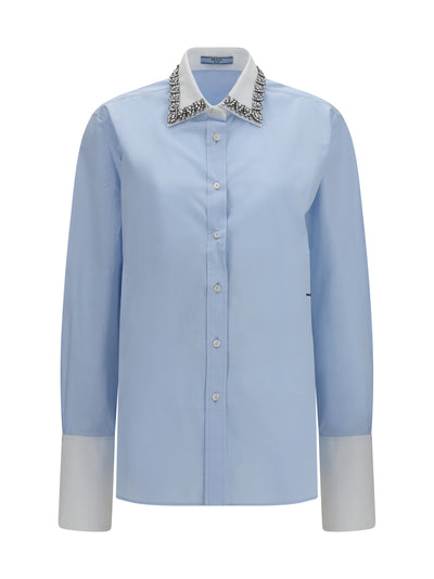jewel-embellished collar shirt