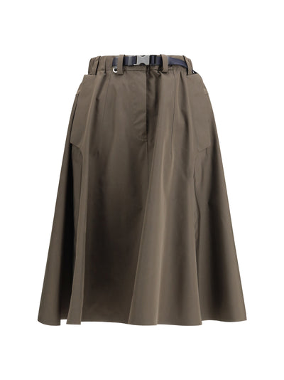 nylon midi skirt