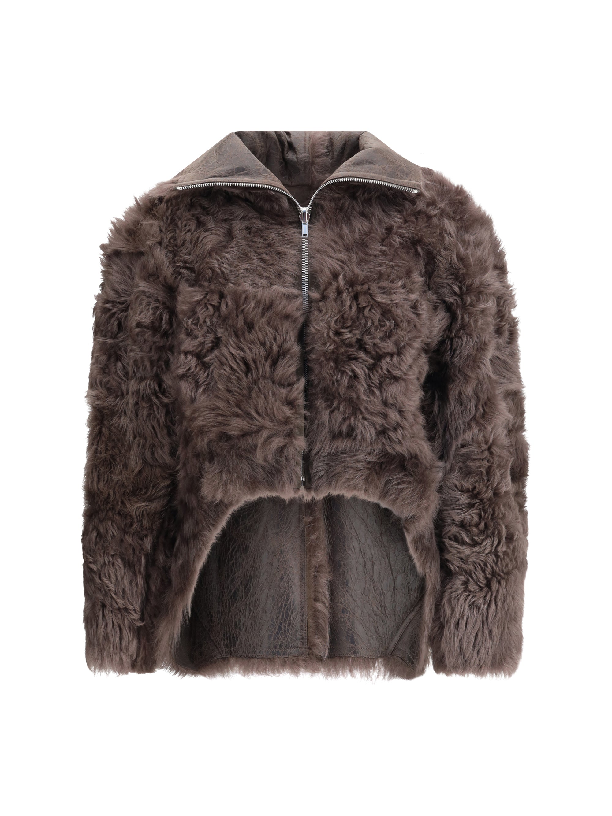 RICK OWENS 42 exploder shearling jacket