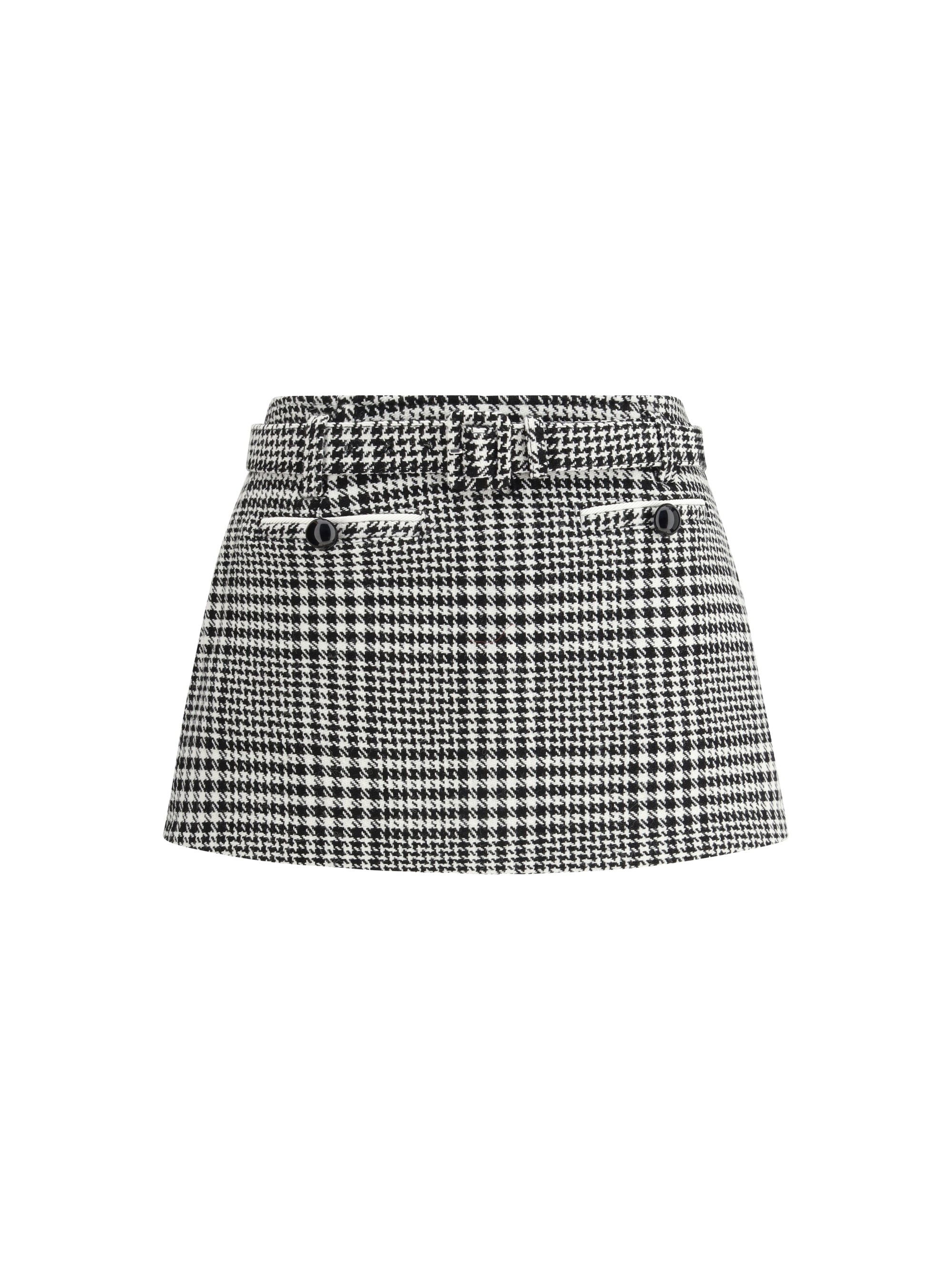 SELF-PORTRAIT 10 houndstooth wool pants-skirt
