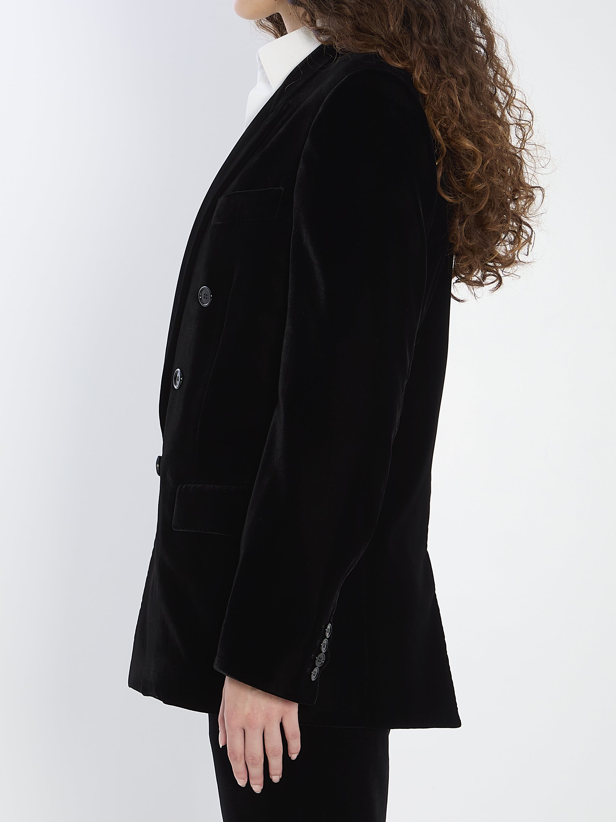 SAINT LAURENT 40 cassandre jacket in velvet