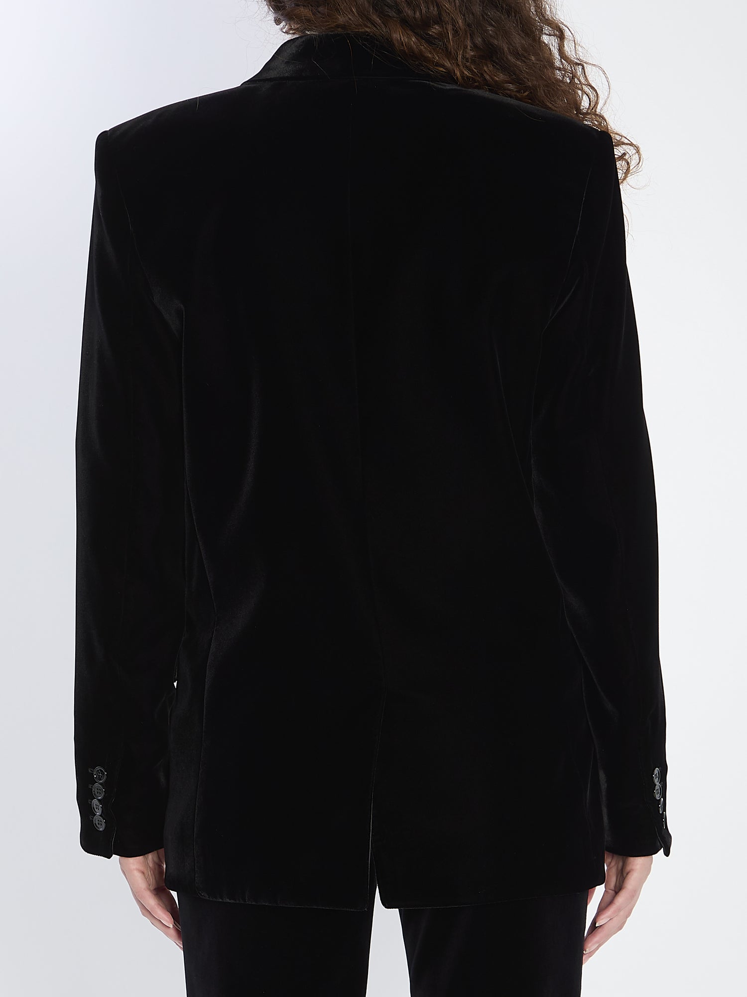 SAINT LAURENT 40 cassandre jacket in velvet