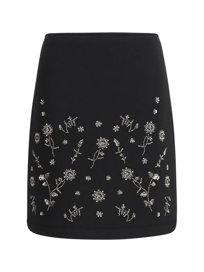 short skirt with embroidery