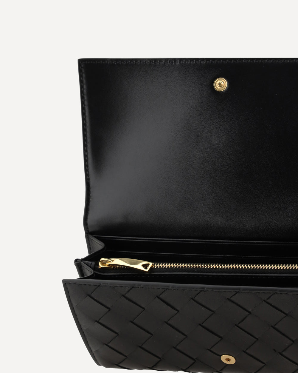leather wallet intrecciato